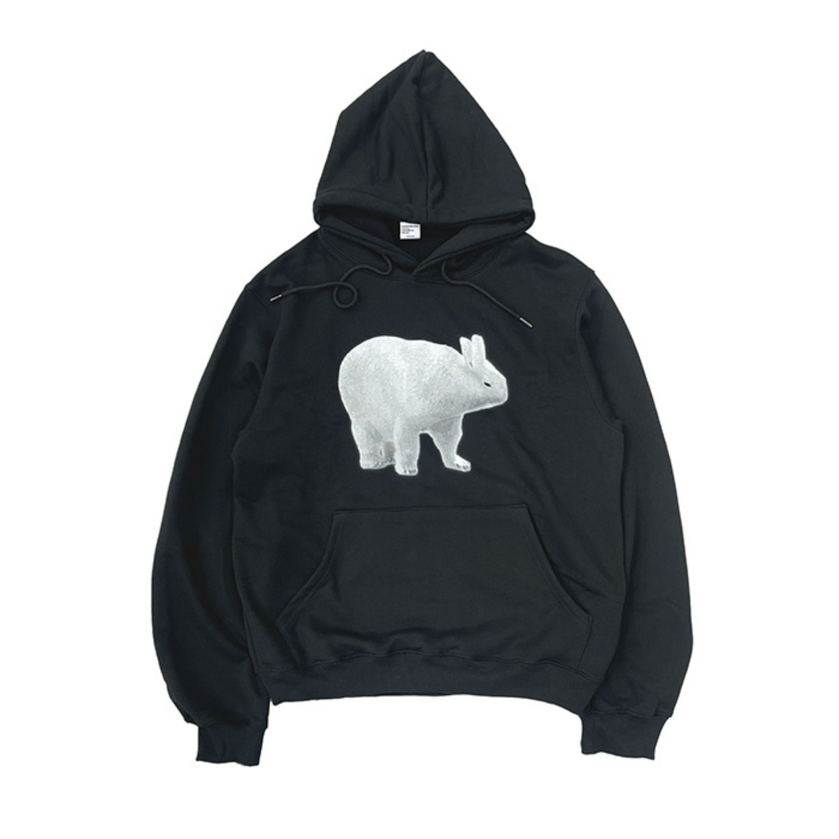 TCM piggy polar rabbit hoodie (black)