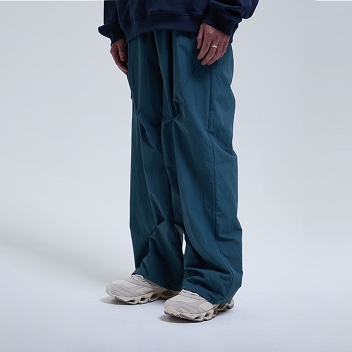TCM nylon pinch pants (blue green)