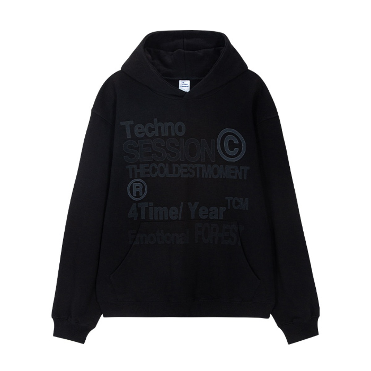 TCM techno hoodie (black)