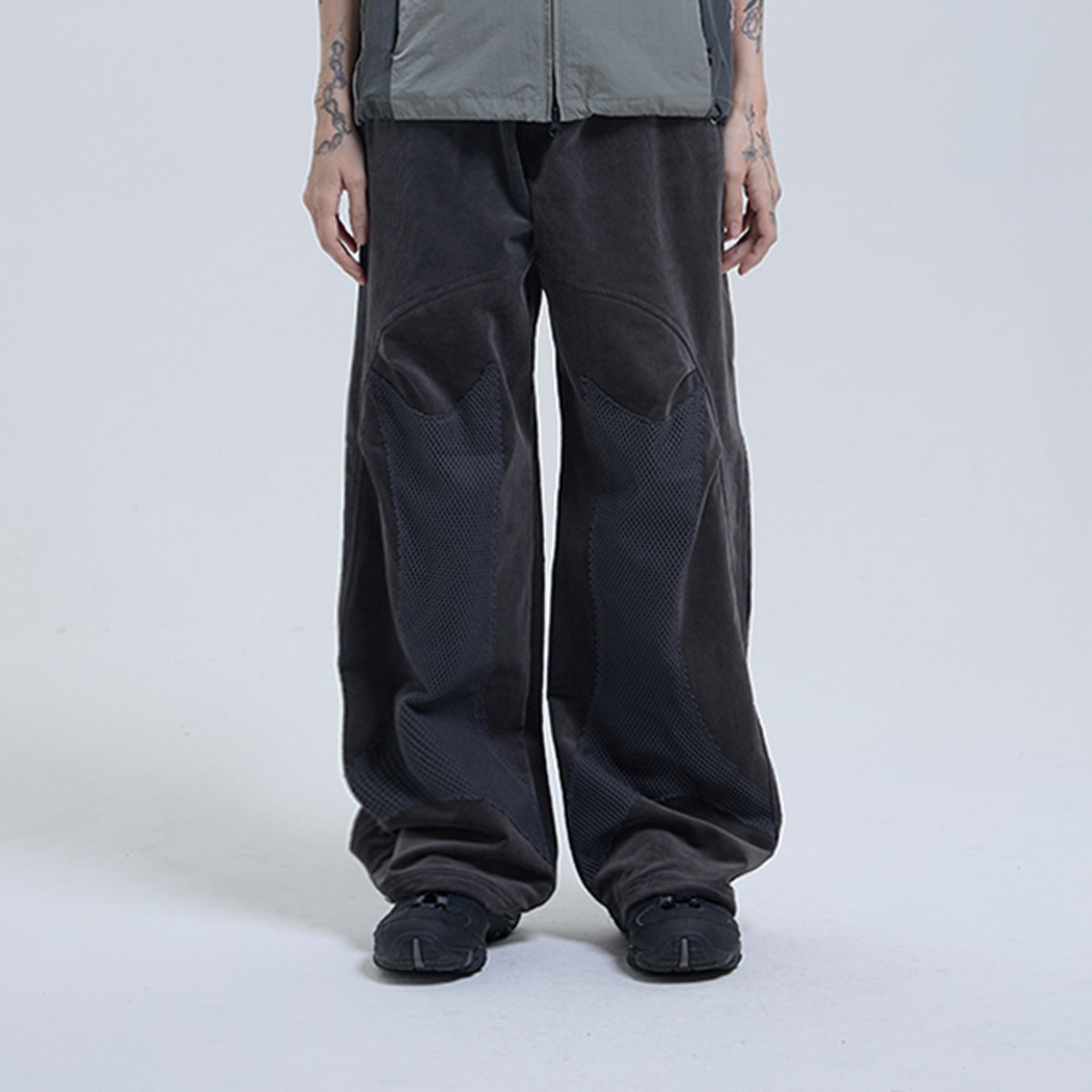 TCM corduroy mesh pants (charcoal) (10/27 예약배송)
