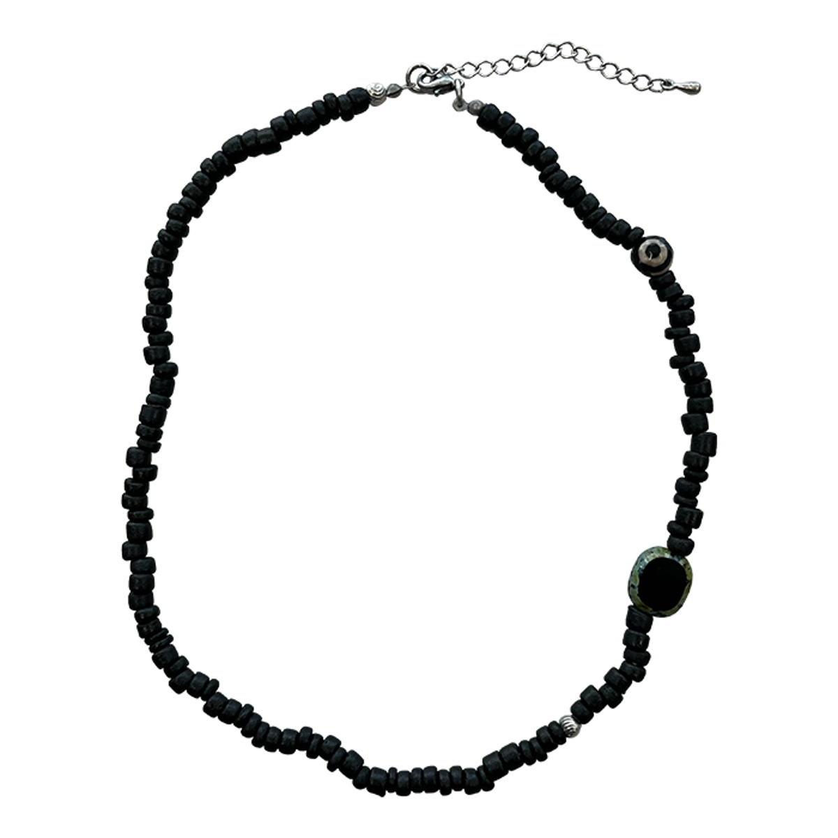 TCM vintage bone necklace (black) (2/29 예약배송)