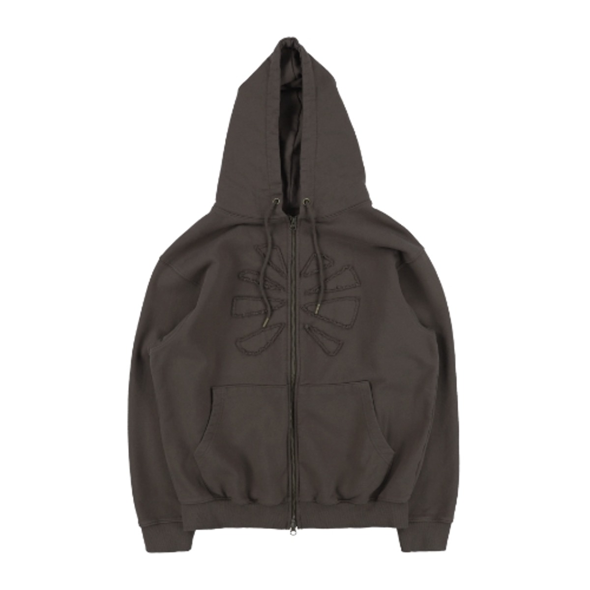 TCM armor hooded zip-up (dark brown)