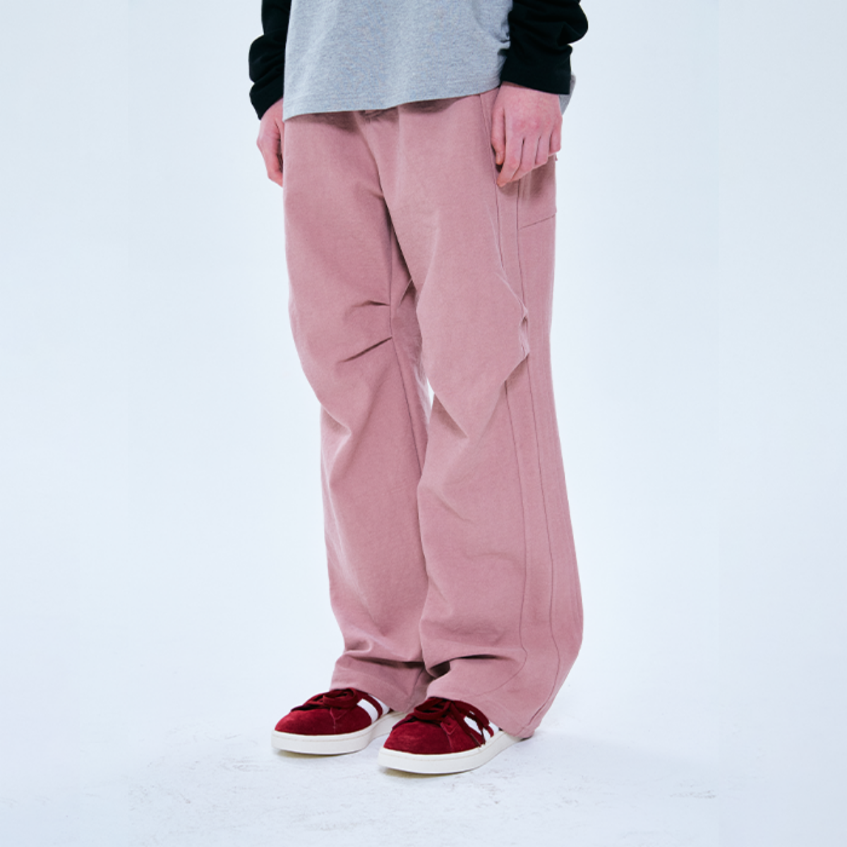 TCM slit tuck chino pants (pink)