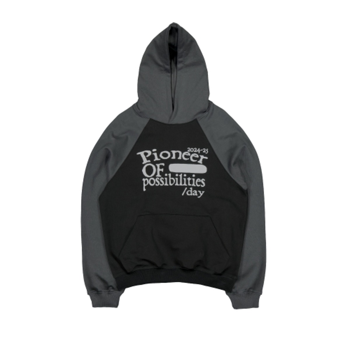 TCM pioneer raglan hoodie (black/charcoal)